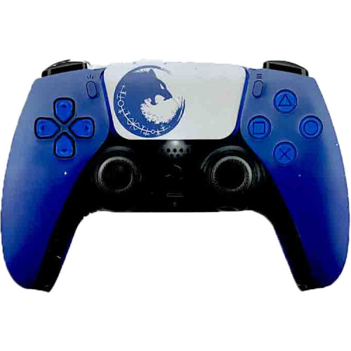 دسته PS5 - کاستوم حرفه‌ای - طرح بازی God of War Ragnarok - آبی
