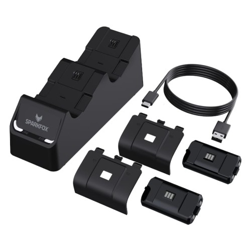 پایه شارژر دوگانه SparkFox برای ایکس باکس سری ایکس/اس - SparkFox Dual Charging Station for XBOX Series X-S