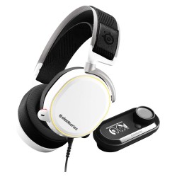 هدست SteelSeries Arctis Pro به همراه داک صدا مخصوص PS4 و PC - سفید - SteelSeries Arctis Pro Gaming Headset + GameDAC - White