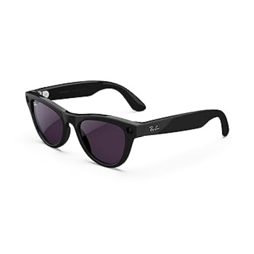 عینک هوشمند Skyler همکاری برند RAY-BAN/META - فریم مشکی براق - لنز فتوکرومیک ارغوانی