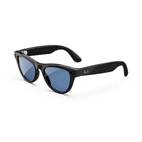 عینک هوشمند Skyler همکاری برند RAY-BAN/META - فریم مشکی براق - لنز فتوکرومیک آبی